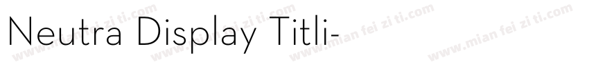 Neutra Display Titli字体转换